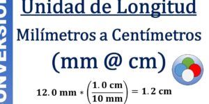 equivalencia entre centimetros y milimetros