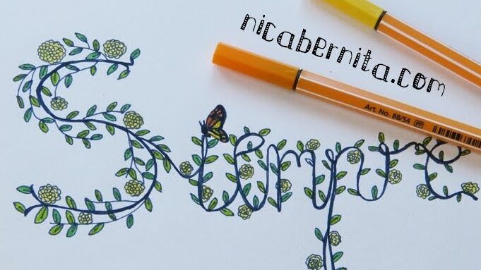tipos de letras para decorar portadas de cuadernos