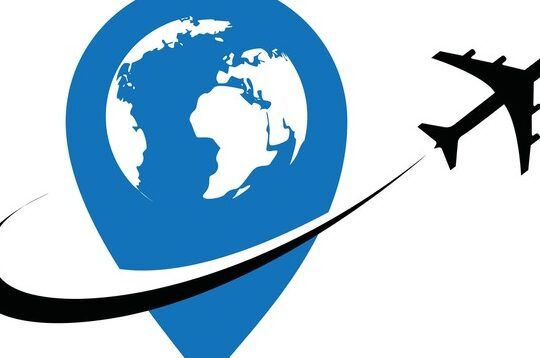 avion y simbolo de circulacion