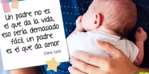 dedicatoria emocional con padre e hijo