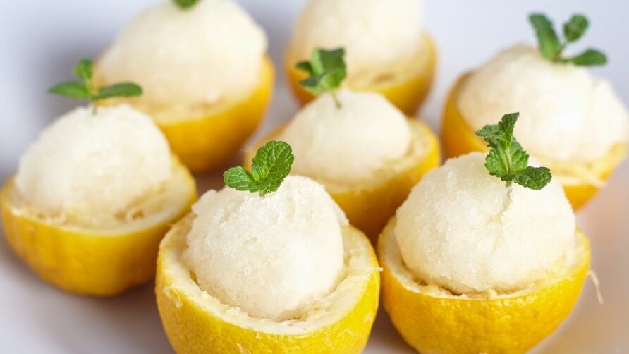 delicioso sorbete de limon
