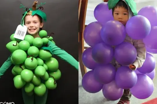 disfraz de fruta reciclada
