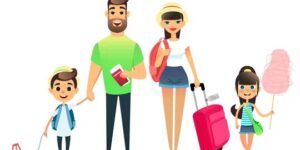 familia viajando juntos
