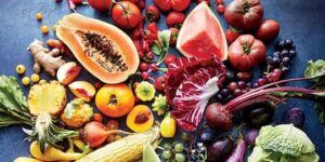 frutas saludables y fibrosas
