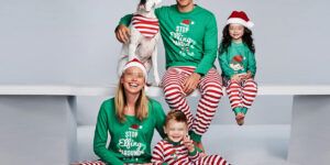 pijamas navidenas en familia