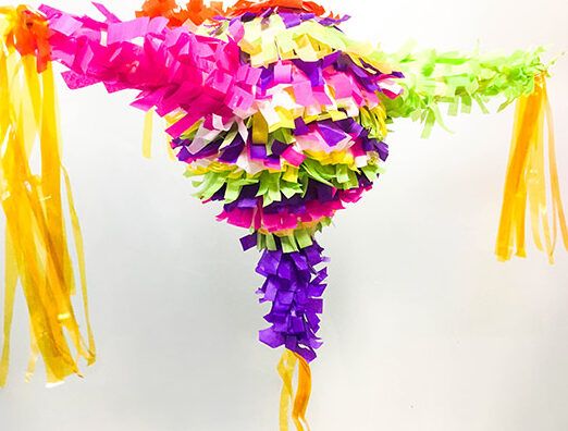 pinata de tirar hecha a mano