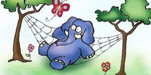 un elefante balanceandose
