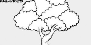 arboles de valores para colorear