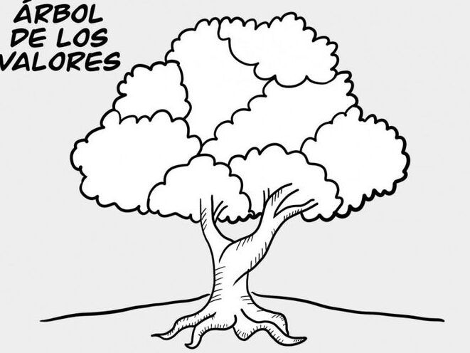 arboles de valores para colorear