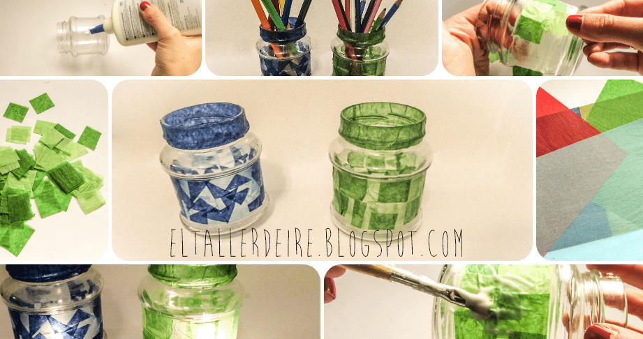 creatividad con botes de cristal