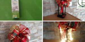 farol navideno hecho con leche