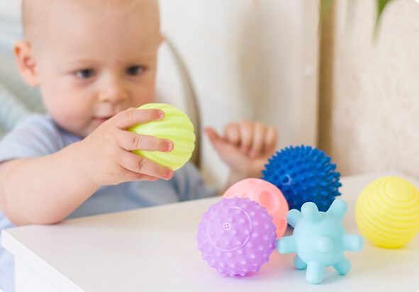 juego sensorial para bebes