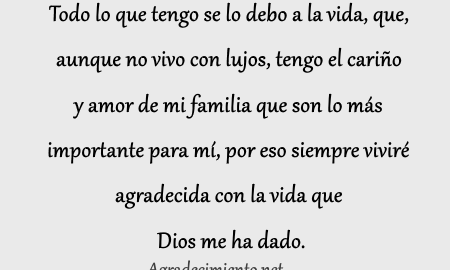 agradecimiento a la vida