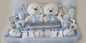 decoracion creativa para cesta de bebe