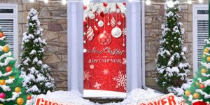 decoracion festiva para puertas navidenas