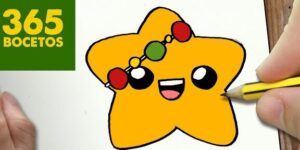 dibujando estrella navidena en pasos
