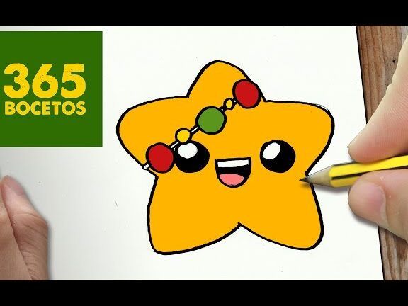 dibujando estrella navidena en pasos