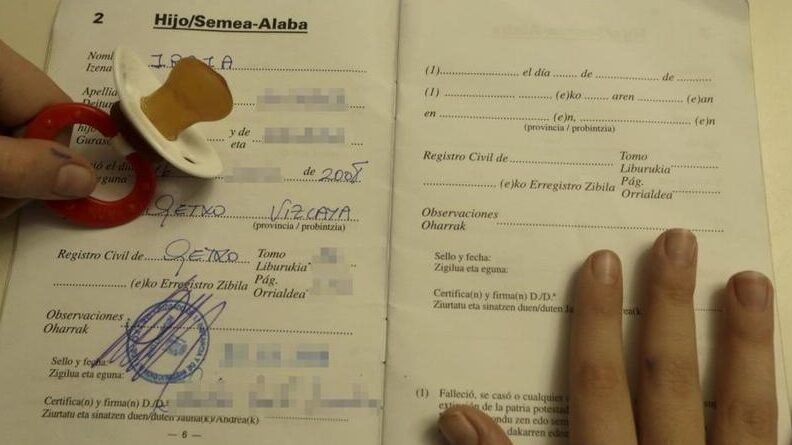 inscripcion de hijos en libro