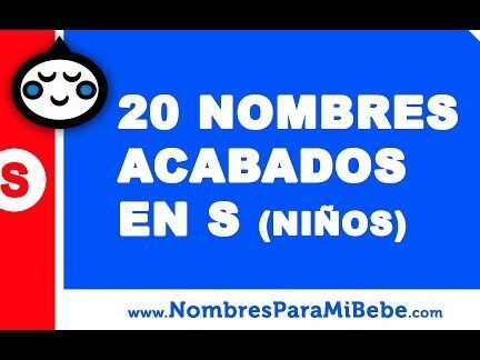 nombres masculinos terminados en s