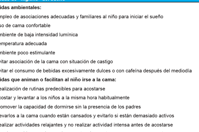 consejos de higiene del sueno para ninos