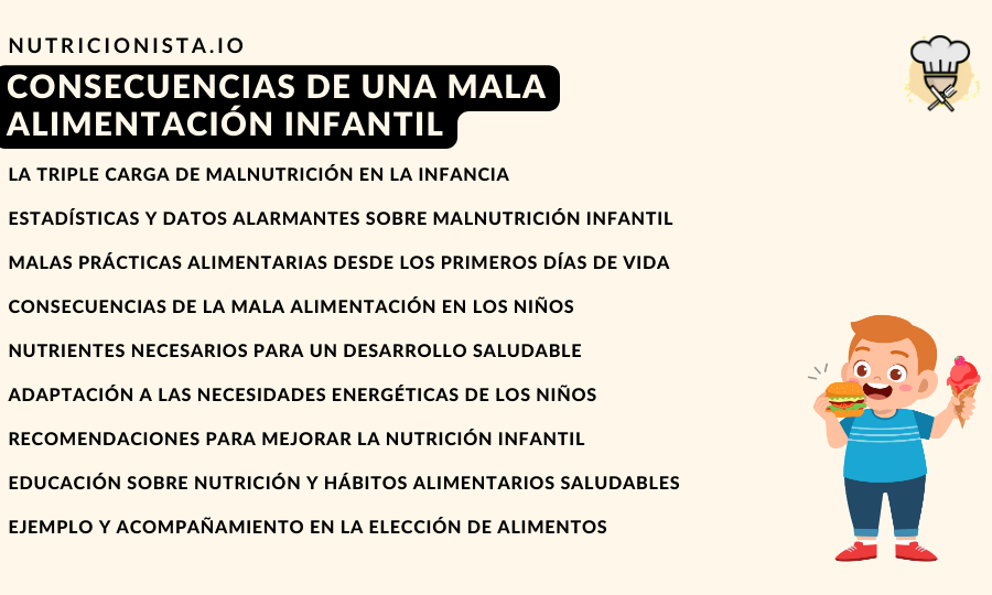 riesgos de mala alimentacion en ninos