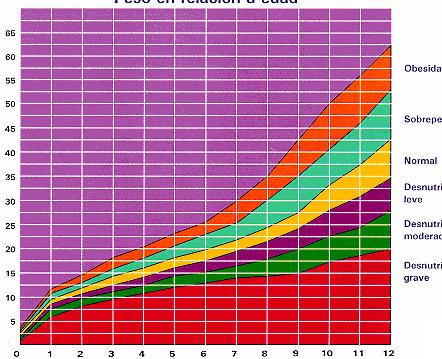 tabla de pesos y tallas