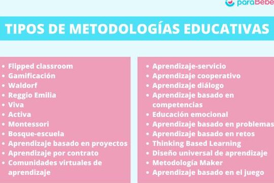 tipos de metodologias educativas