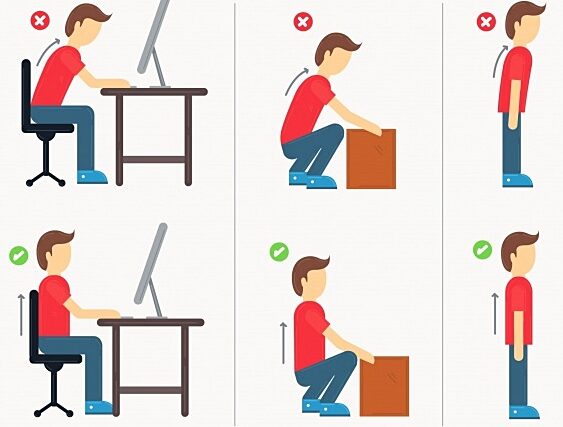 posiciones correctas para mejorar postura